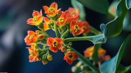 Orange Flowers Blooming in a Garden