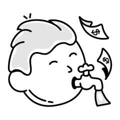 Liquidity icon in doodle style 

