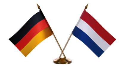 Miniature Flags of Germany and Netherlands: Celebrating Diplomatic and Cultural Relations