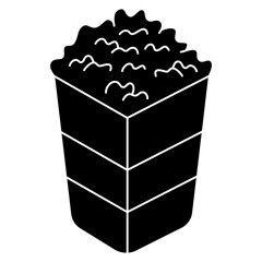 popcorn food icon logo