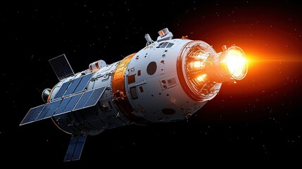 Fototapeta premium Futuristic Spacecraft in Cosmic Voyage