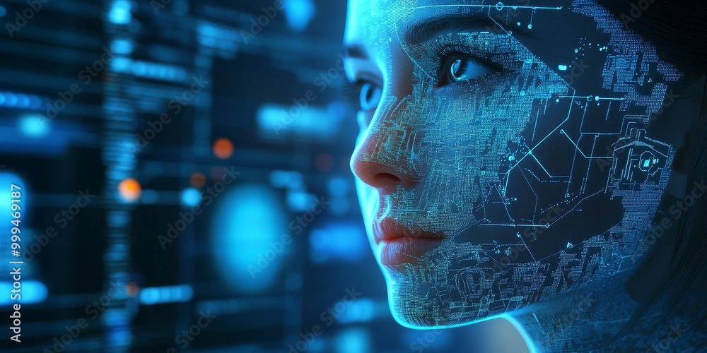 Aufkleber Focused image of a screen displaying ethical guidelines for AI, emphasizing the importance of transparency and accountability.
