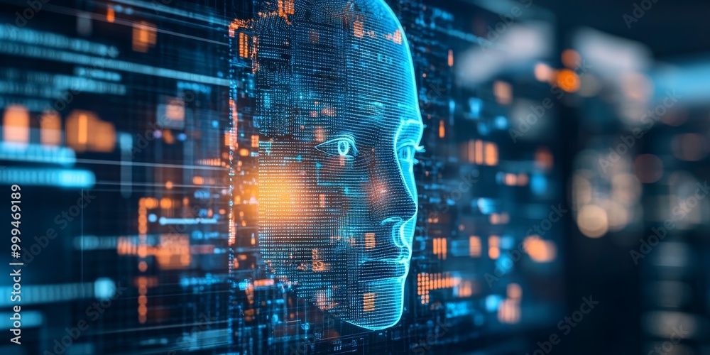 Aufkleber Focused image of a screen displaying ethical guidelines for AI, emphasizing the importance of transparency and accountability.