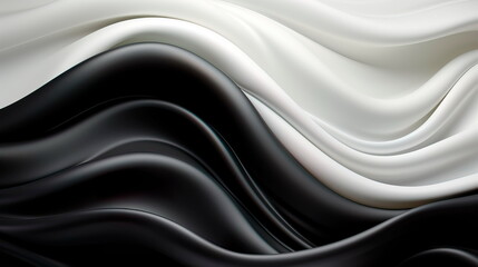 Obraz premium Elegance featuring modern trendy abstract volumetric design in a monochromatic color scheme on a clean background