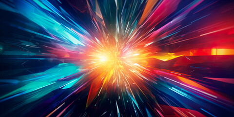 abstract geometric background with fluid lines converging to create a portal