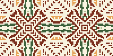 Fabric Texture Ethnic Design Pattern in the Philippinesfolk Embroidery, Aztec Geometric Ornament Print. Design for Carpet, Wallpaper, Clothing, Wrapping, Fabric