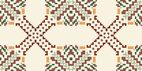 African Islamic Geometric Patterns Drawingfolk Embroidery, Aztec Geometric Ornament Print. Design for Carpet, Wallpaper, Clothing, Wrapping, Fabric