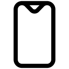 Smartphone. Editable stroke vector icon.