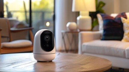 Tabletop home automation monitoring camera