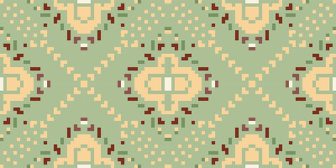 Geometry Shapes Ndebele Traditional Pattern Artfolk Embroidery, Aztec Geometric Ornament Print. Design for Carpet, Wallpaper, Clothing, Wrapping, Fabric