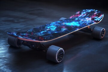 skate board with lights