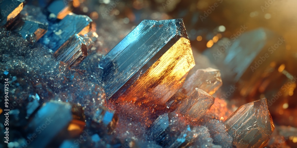 Poster a lithium crystal, with its metallic luster and distinctively soft texture representing its elemental form.