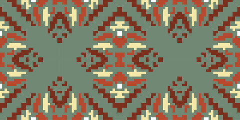 Native Ethnic Design Pattern in the Philippinesfolk Embroidery, Aztec Geometric Ornament Print. Design for Carpet, Wallpaper, Clothing, Wrapping, Fabric
