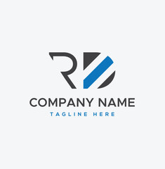 RD Monogram Technology Abstract Minimalist Logo