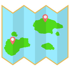 Naklejka premium Pointer On Maps Vector