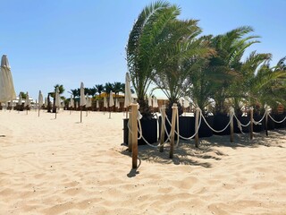 View from the beach of Sunny Beach, Bulgaria.