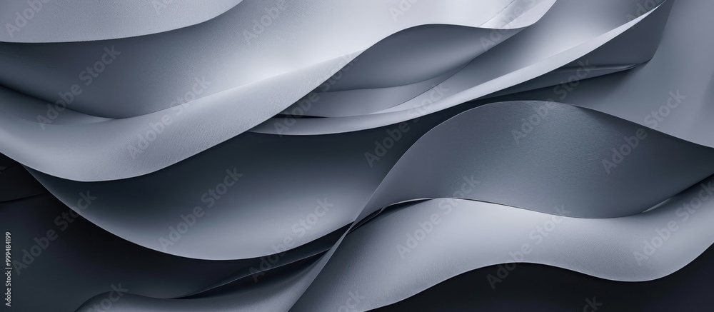 Wall mural abstract design of monochrome grey paper background empty space