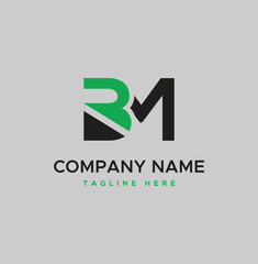 BM letter and monogram logo with vector template design © designsMHR