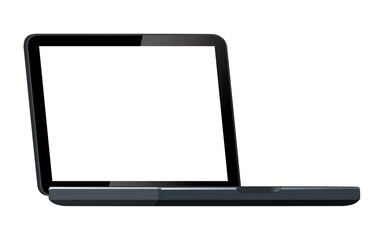 空白画面のノートパソコン