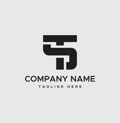 Letter TS logo and monogram, with icon design vector template