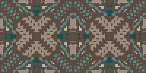 Vintage Geometric Ethnic Pattern Designfolk Embroidery, Aztec Geometric Ornament Print. Design for Carpet, Wallpaper, Clothing, Wrapping, Fabric