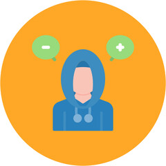 Attitude icon vector image. Can be used for Generation Gap.