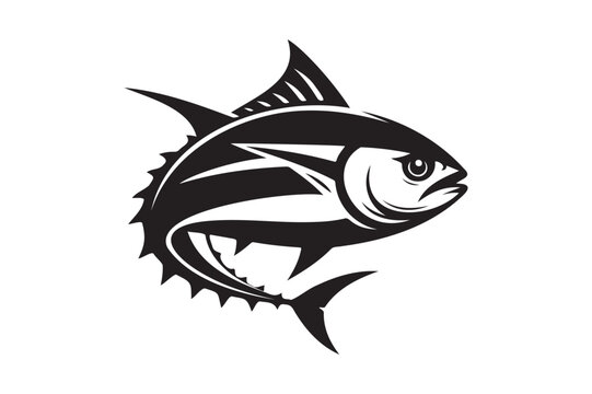 recommend clip art: Tuna Fish Silhouette vector clipart illustration