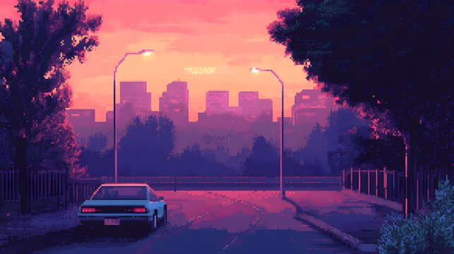Pixel Art Patterns: Design a background using pixel art techniques, creating a nostalgic and retro feel. 