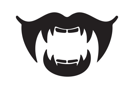recommend clip art: Halloween black Vampire Fangs Silhouette vector clipart illustration