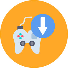Free Game Download icon vector image. Can be used for Gaming Ecommerce.