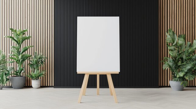 a blank stand up easer for presentation in a boardroom - mockup template