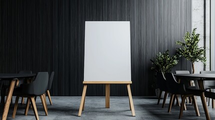 a blank stand up easer for presentation in a boardroom - mockup template