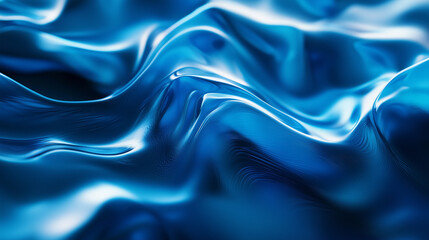 Fototapeta premium Tło w stylu abstrakcyjnym, które ukazuje błękitne fale wody. Odbicia światła i różnorodność odcieni niebieskiego nadają całości dynamizmu, tworząc wrażenie spokoju i świeżości.