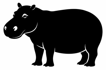 

Hippopotamus silhouette, Hippo icon vector, Hippopotamus roaring. vector illustration
