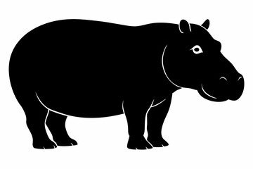 

Hippopotamus silhouette, Hippo icon vector, Hippopotamus roaring. vector illustration
