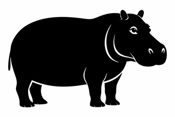 

Hippopotamus silhouette, Hippo icon vector, Hippopotamus roaring. vector illustration
