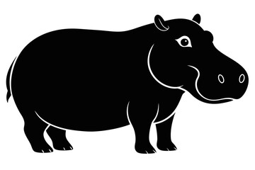 

Hippopotamus silhouette, Hippo icon vector, Hippopotamus roaring. vector illustration

