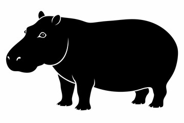 

Hippopotamus silhouette, Hippo icon vector, Hippopotamus roaring. vector illustration
