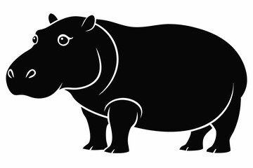 

Hippopotamus silhouette, Hippo icon vector, Hippopotamus roaring. vector illustration
