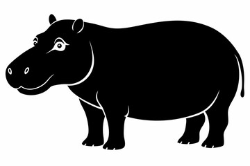 

Hippopotamus silhouette, Hippo icon vector, Hippopotamus roaring. vector illustration
