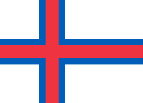 National Flag Faroe Islands, Faroes or Faeroes, Constituent country in the Kingdom of Denmark