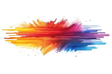 Obraz premium Abstract Watercolor Brush Strokes in Vibrant Colors.