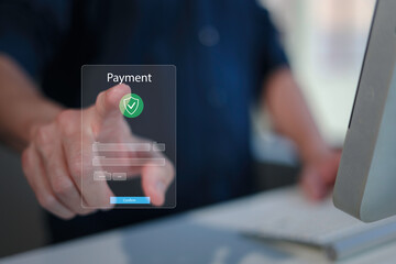 Online shopping concept Shopping service on The online web and offers home delivery..