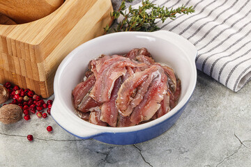 Anchvy canned fish fillet preserve