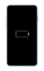 充電切れのスマートフォン