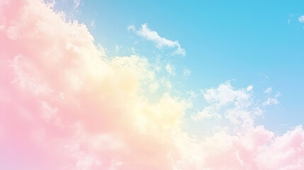 Pastel colors cloudscape creating a fantasy background