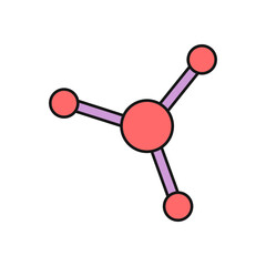 molecule cartoon icon