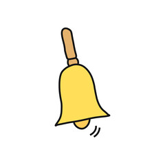 school bell cartoon icon