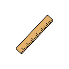 cartoon ruler icon