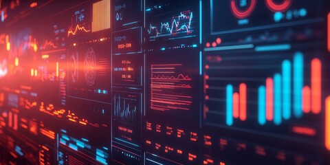 Obraz premium a risk management dashboard, highlighting critical vulnerabilities and real-time assessments, illustrating proactive cybersecurity strategies.